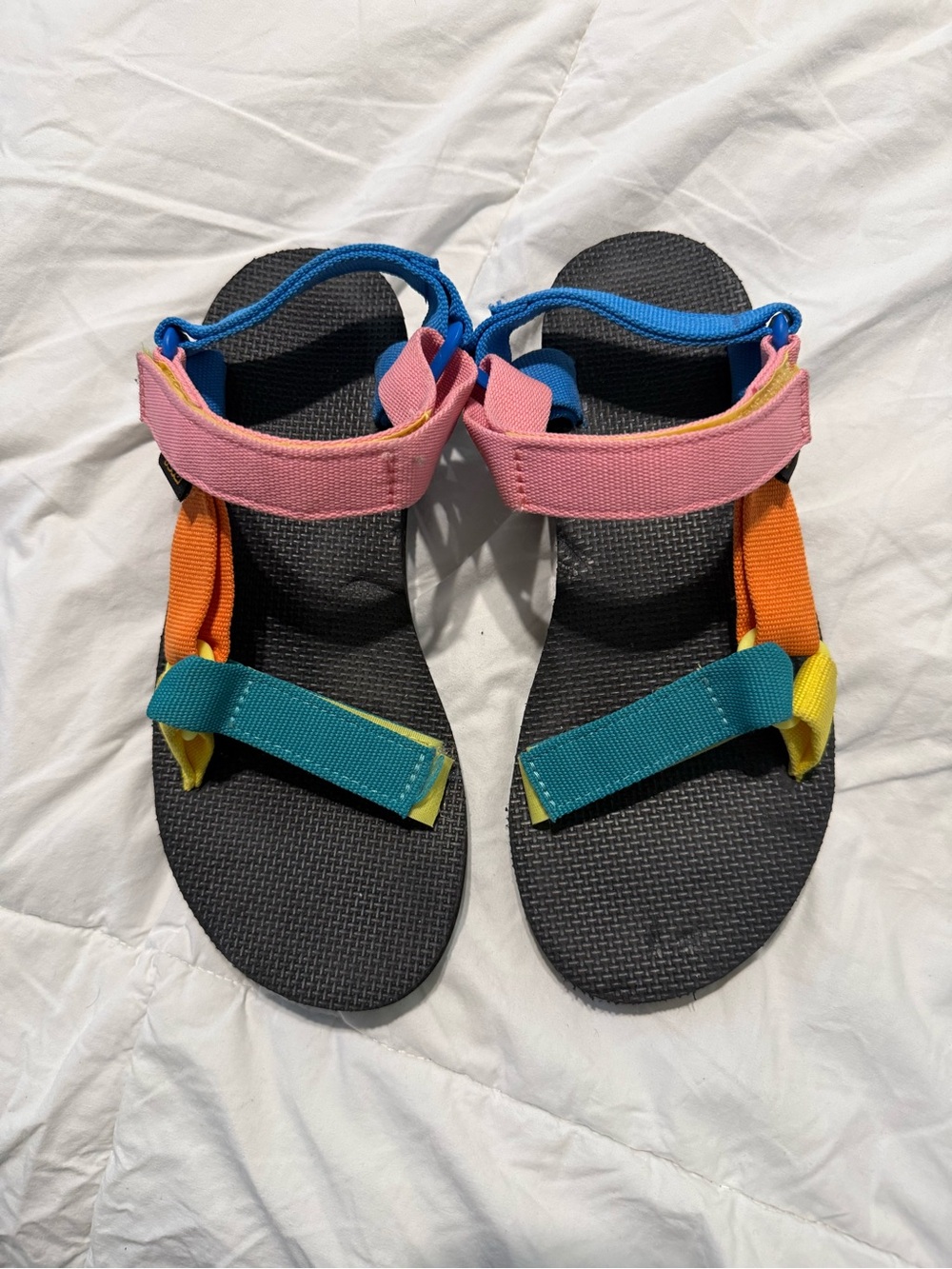 Teva Multicolor Strap Sandals - Pink, Blue, Teal, Orange, Yellow